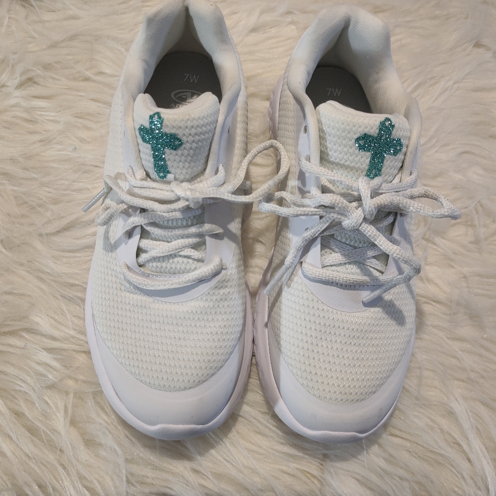 Walmart Brands shoes, with cross